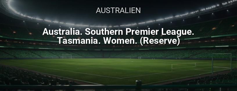 Australien-Meisterschaft. Southern Premier League Tasmanien. Frauen (Reserve) Logo