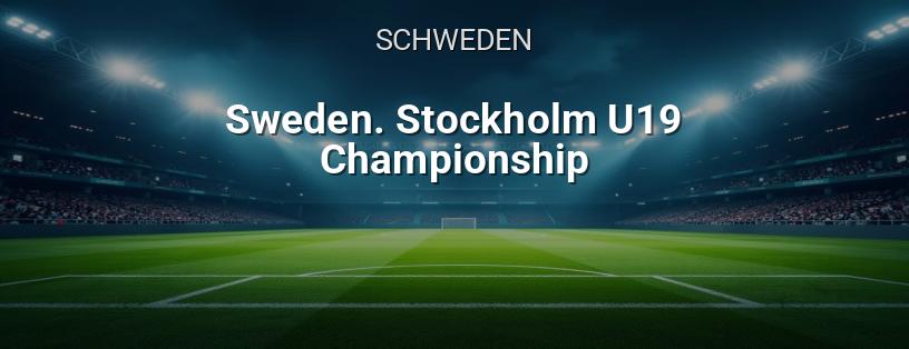 Schweden. Stockholm U19-Meisterschaft Logo
