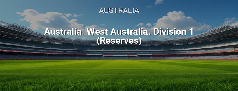Australia. Western Australia. 1st Division. Reserve League logo