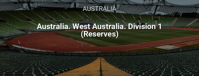 Calcio. Australia. Western Australia. 1ª Divisione. Riserve logo