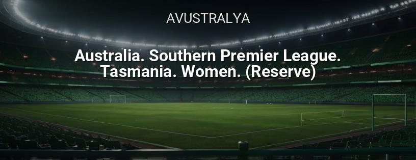 Avustralya Şampiyonası. Southern Premier League Tasmania. Kadınlar (Yedek) logo