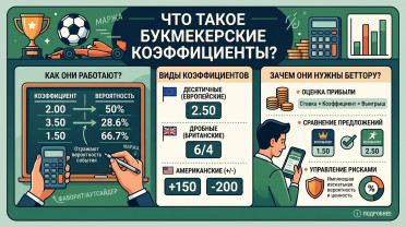 Что такое коэффициент в ставках на спорт: как считать шансы и выигрыш в БК