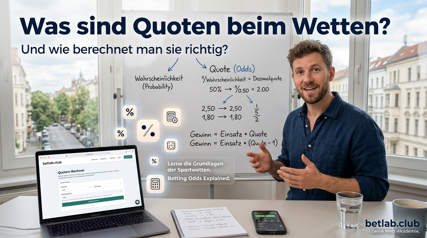 Was ist eine Quote bei Sportwetten: Wie berechnet man die Gewinnchancen und den Gewinn bei einem Wettanbieter?