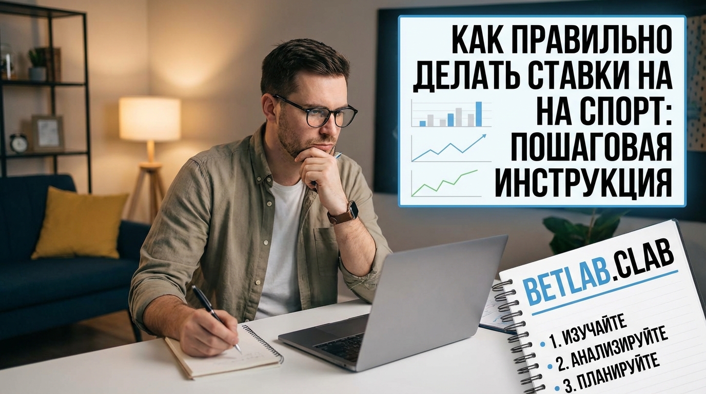 Как правильно делать ставки на спорт: пошаговая инструкция для начинающих