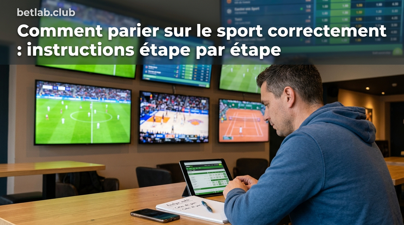 Comment parier correctement sur le sport : guide étape par étape pour les débutants