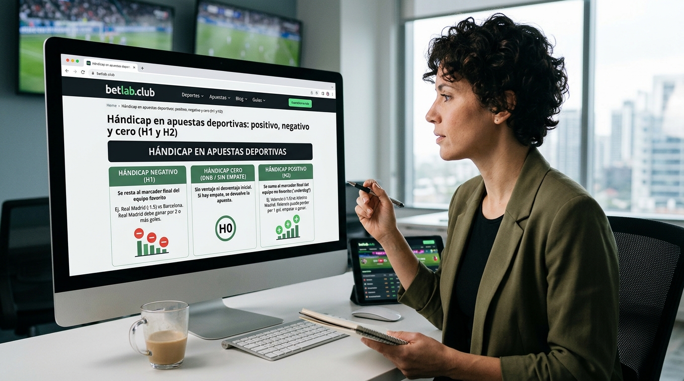 Hándicap en las apuestas deportivas: hándicap positivo (H1), negativo (H2) y hándicap cero en las casas de apuestas