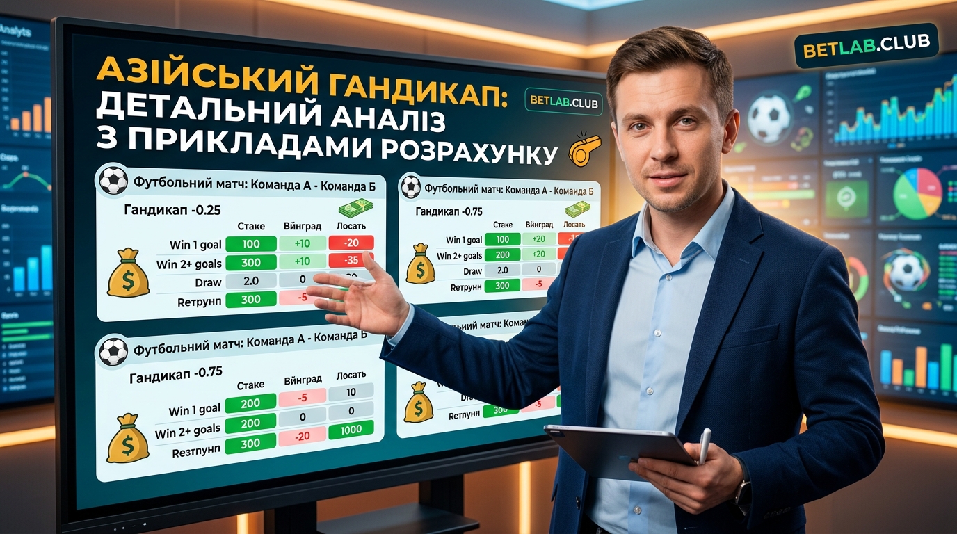 Азіатський гандикап у ставках: детальний аналіз та приклади розрахунку виграшу