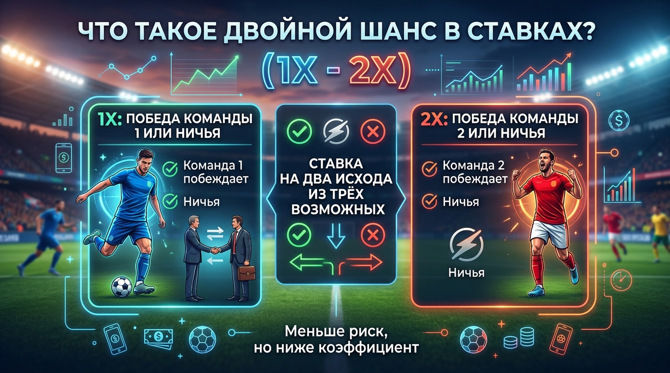Двойной шанс в ставках (1Х, 12, Х2): рабочие стратегии и советы для новичков