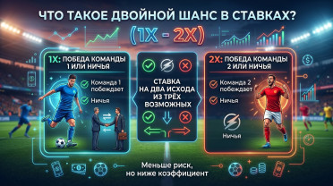 Двойной шанс в ставках (1Х, 12, Х2): рабочие стратегии и советы для новичков