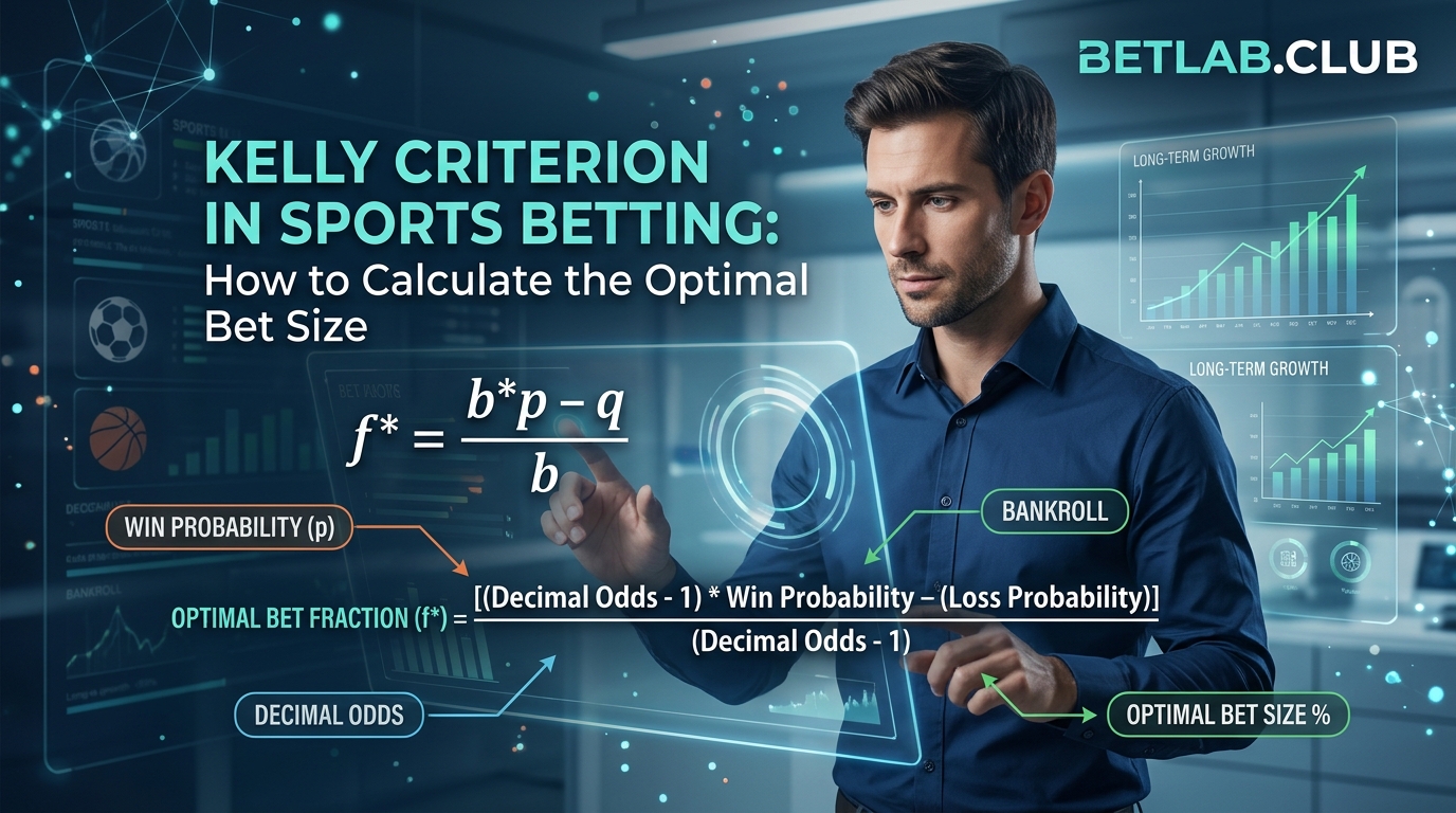 The Kelly Criterion in sports betting: the formula for calculating the optimal stake