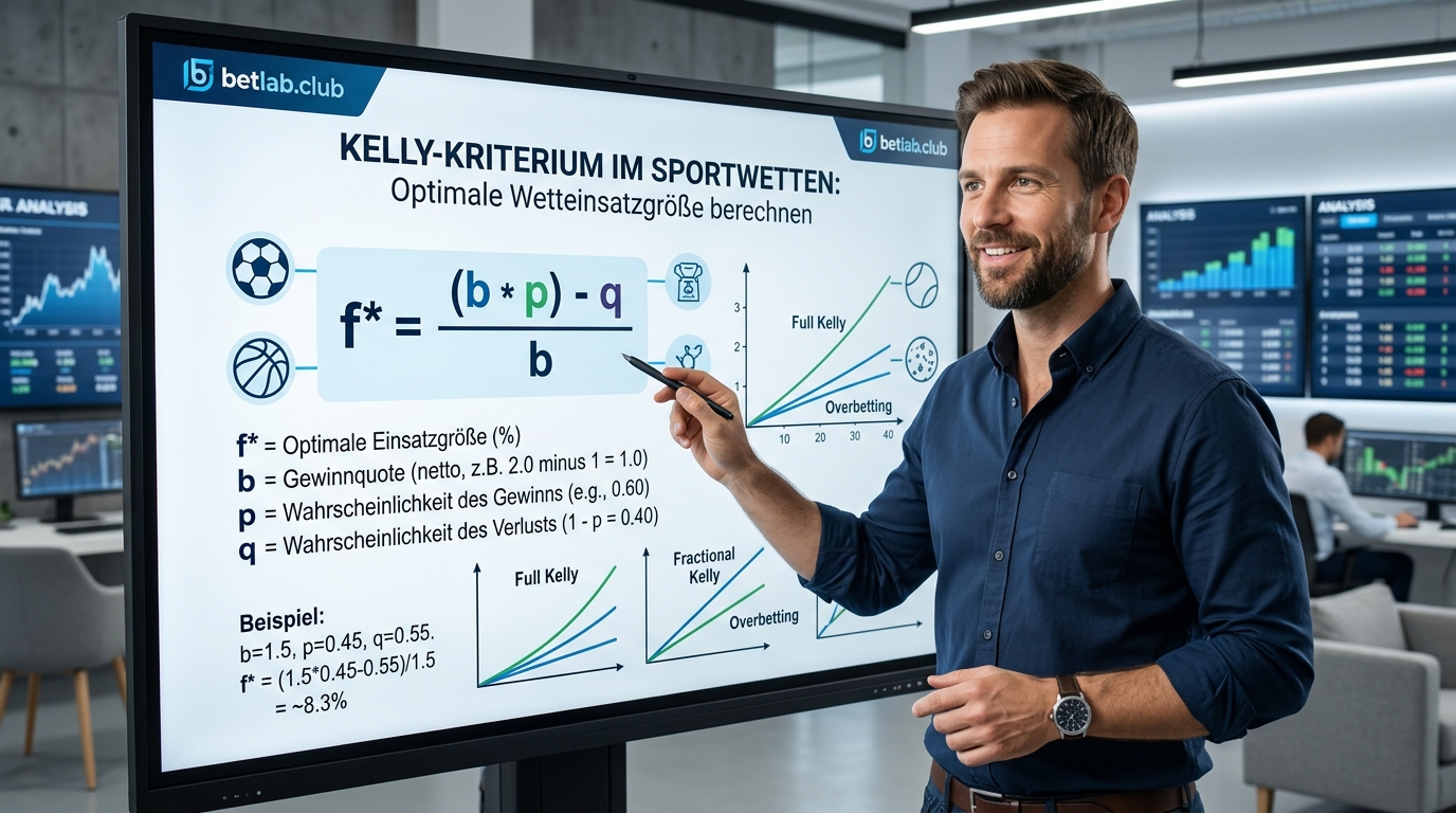 Das Kelly-Kriterium bei Sportwetten: Die Formel zur Berechnung des optimalen Einsatzes