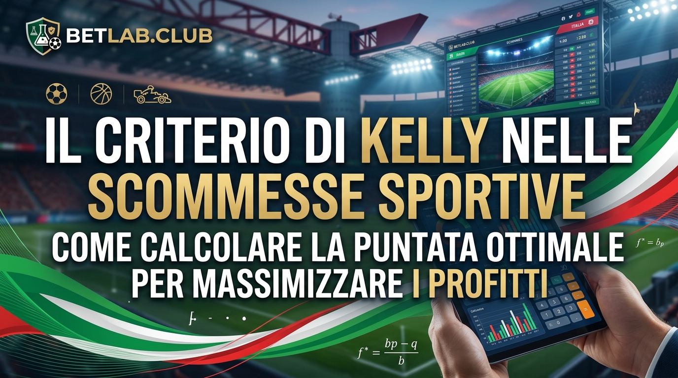 Il criterio di Kelly nelle scommesse sportive: la formula per calcolare l'importo ideale della puntata