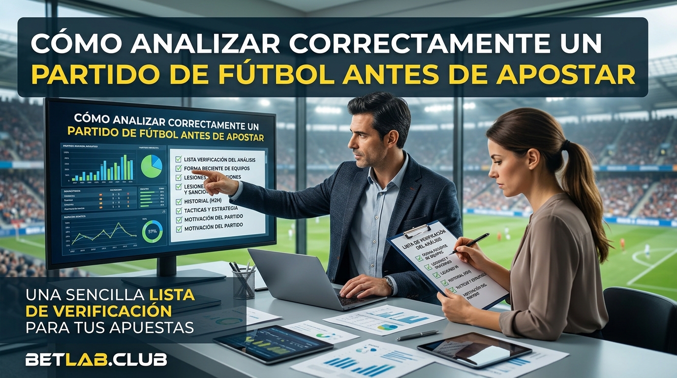 Análisis de un partido de fútbol para apostar: lista de verificación y reglas para evaluar a los equipos