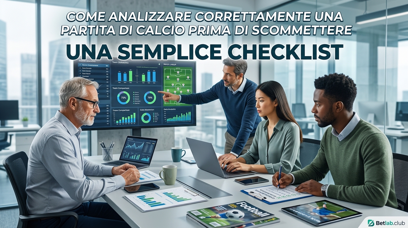Analisi di una partita di calcio ai fini delle scommesse: lista di controllo e regole per l'analisi delle squadre