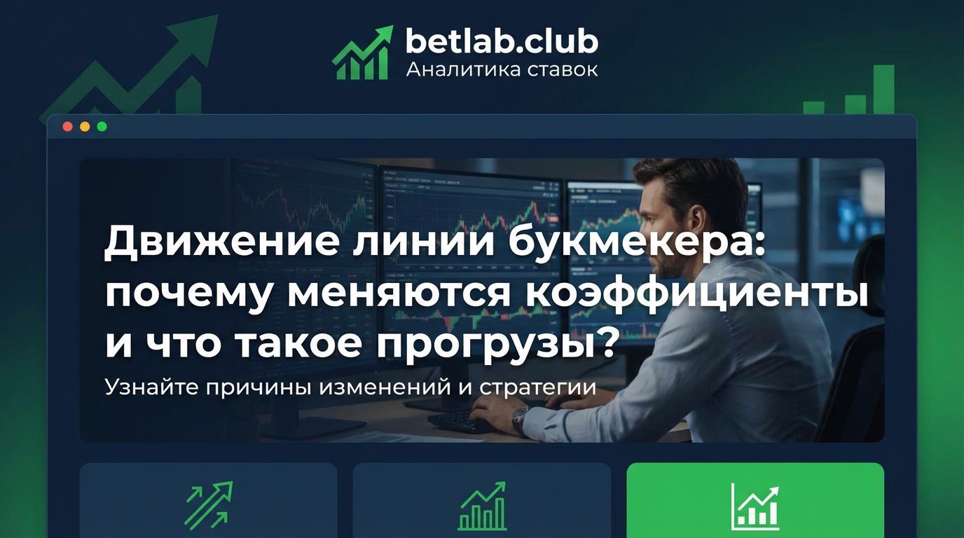 Движение линии букмекера: почему падают коэффициенты и что такое прогрузы БК