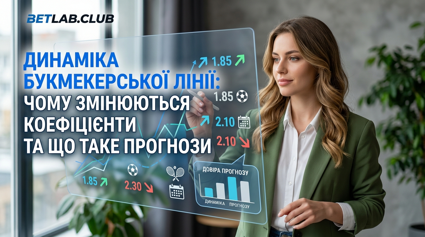 Динаміка ліній букмекерської контори: чому падають коефіцієнти та що таке прогрузи БК