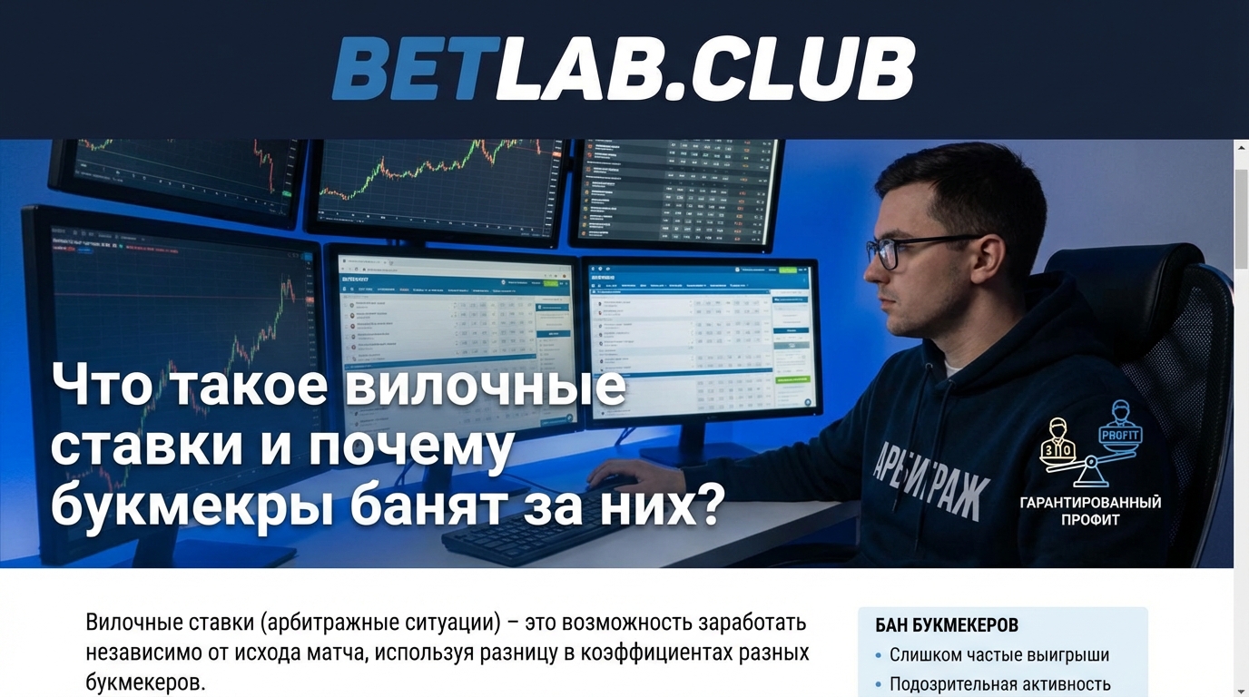 Что такое вилки в ставках (Арбитраж) и почему букмекеры режут за них счета
