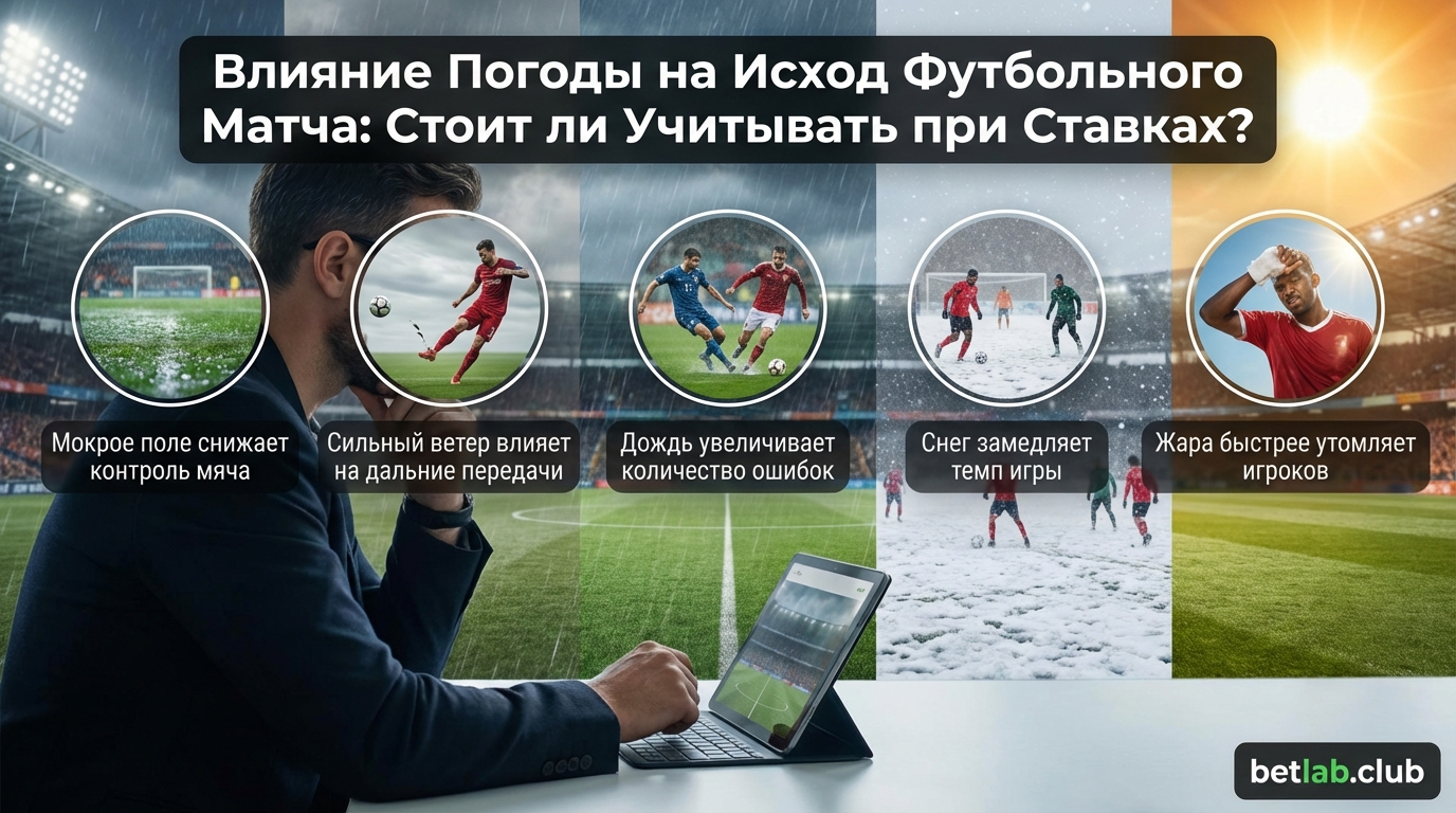 Влияние погоды на исход футбольного матча: как анализировать условия игры