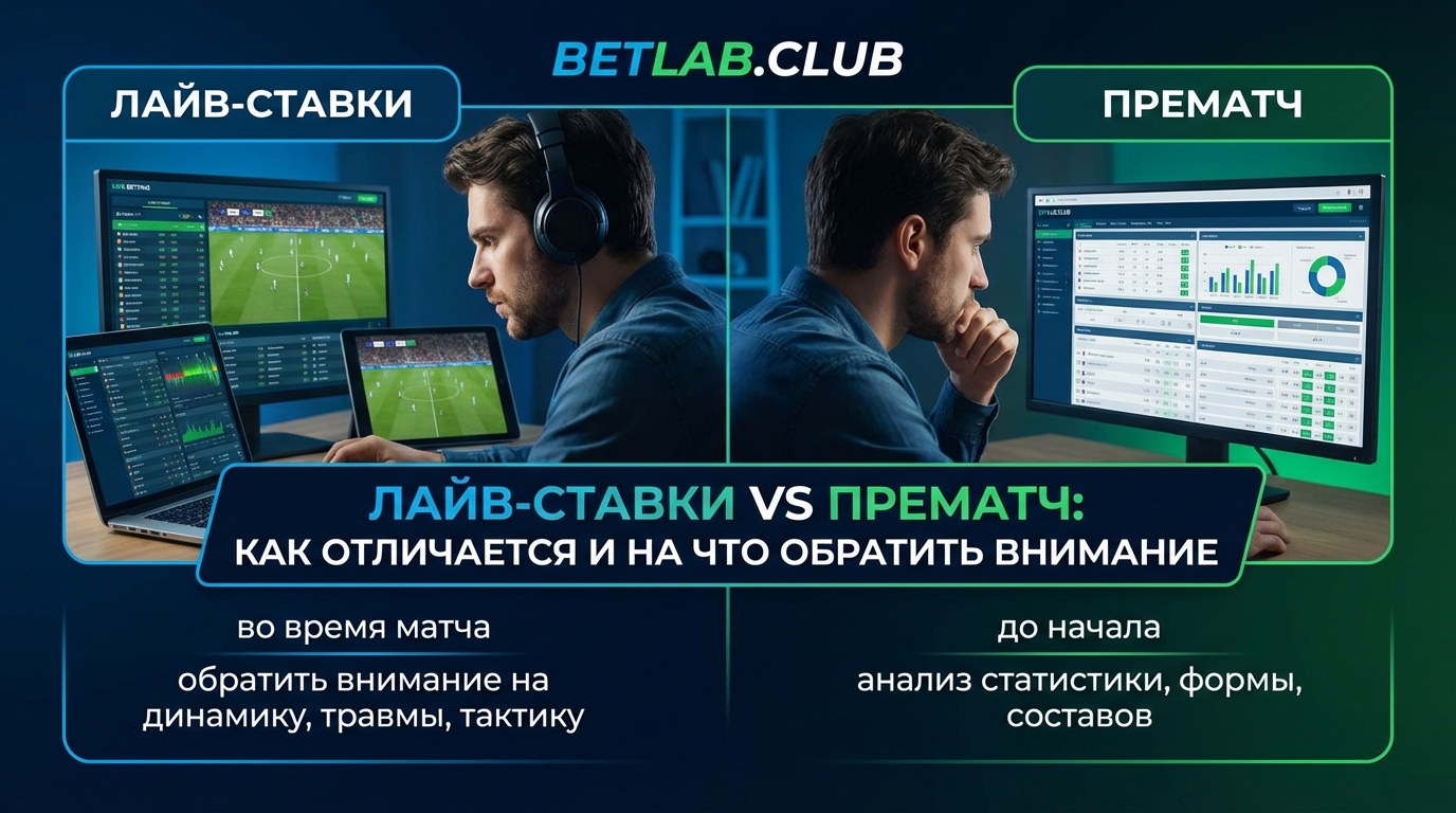 Ставки в Live (лайв): главные правила игры по ходу матча и отличия от прематча