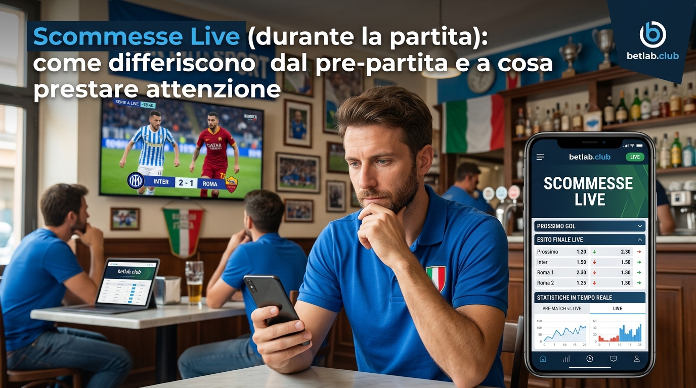Scommesse live: le regole principali per scommettere durante la partita e le differenze rispetto alle scommesse pre-partita