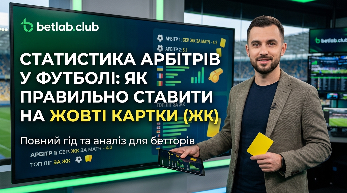 Статистика абітрів у футболі: як правильно робити ставки на тотал жовтих карток (ЖК)