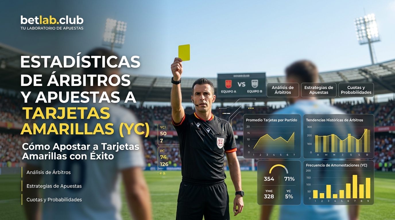 Estadísticas del árbitro en el fútbol: cómo apostar correctamente por el total de tarjetas amarillas (TA)