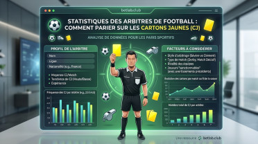 Statistiques des arbitres au football : comment parier efficacement sur le nombre total de cartons jaunes (CJ)