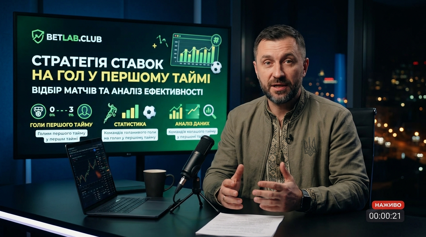 Стратегія ставок на гол у першому таймі: відбір матчів та аналіз результативності