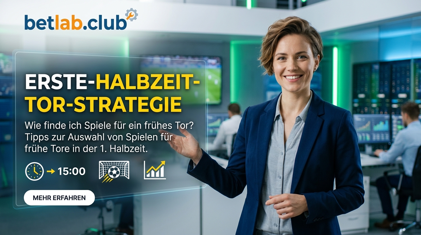 Strategie für Wetten auf ein Tor in der ersten Halbzeit: Auswahl der Spiele und Analyse der Torquote