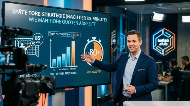 Wettstrategie für späte Tore nach der 80. Minute: So sichert man sich hohe Quoten