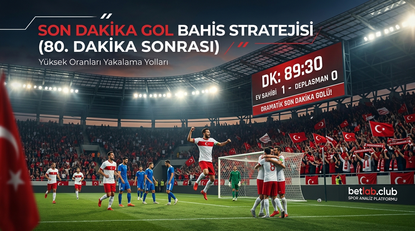 80. dakikadan sonra atılan gollere yönelik bahis stratejisi: Yüksek oranları nasıl yakalayabilirsiniz?