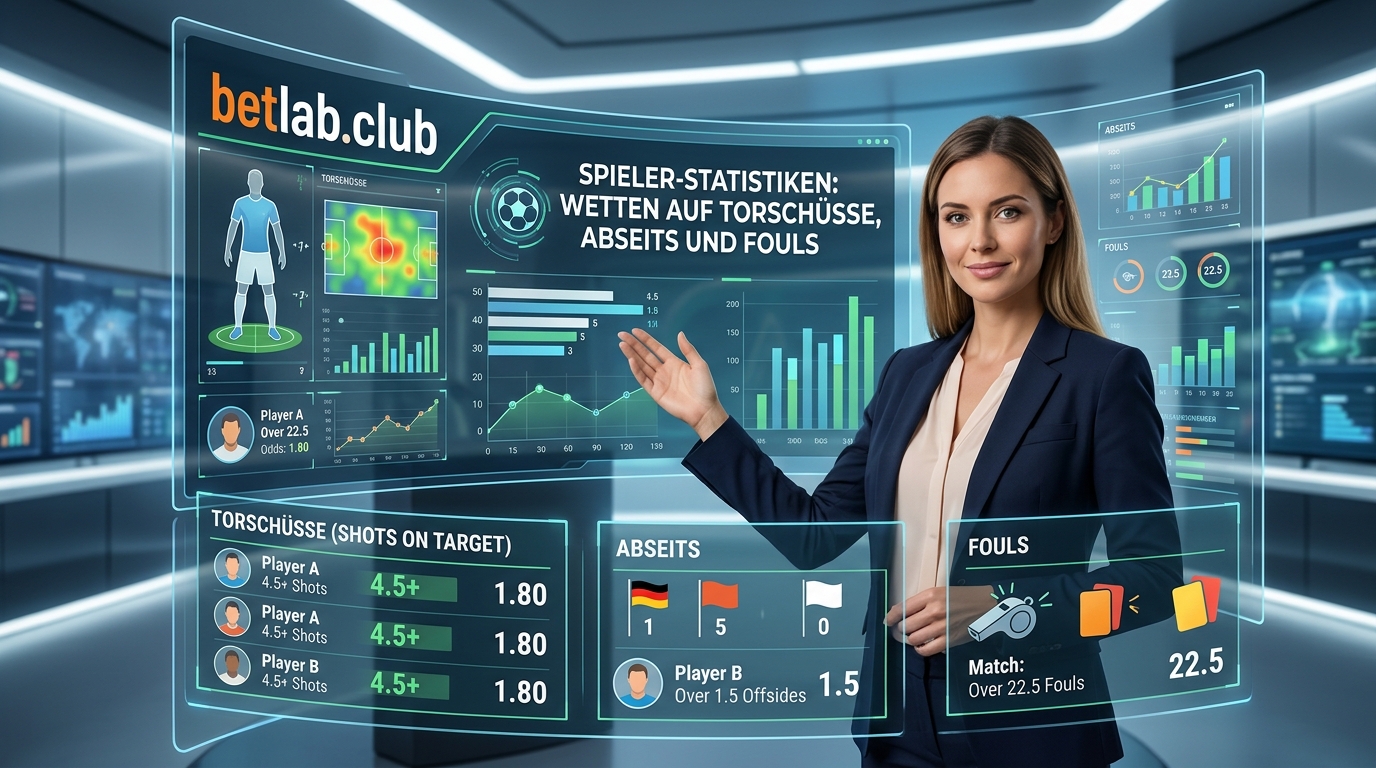 Wetten auf Spielerstatistiken bei Buchmachern: Fouls, Abseits und Gesamtzahl der Torschüsse