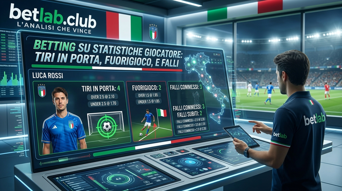 Scommesse sulle statistiche dei giocatori nei bookmaker: falli, fuorigioco e totale dei tiri in porta