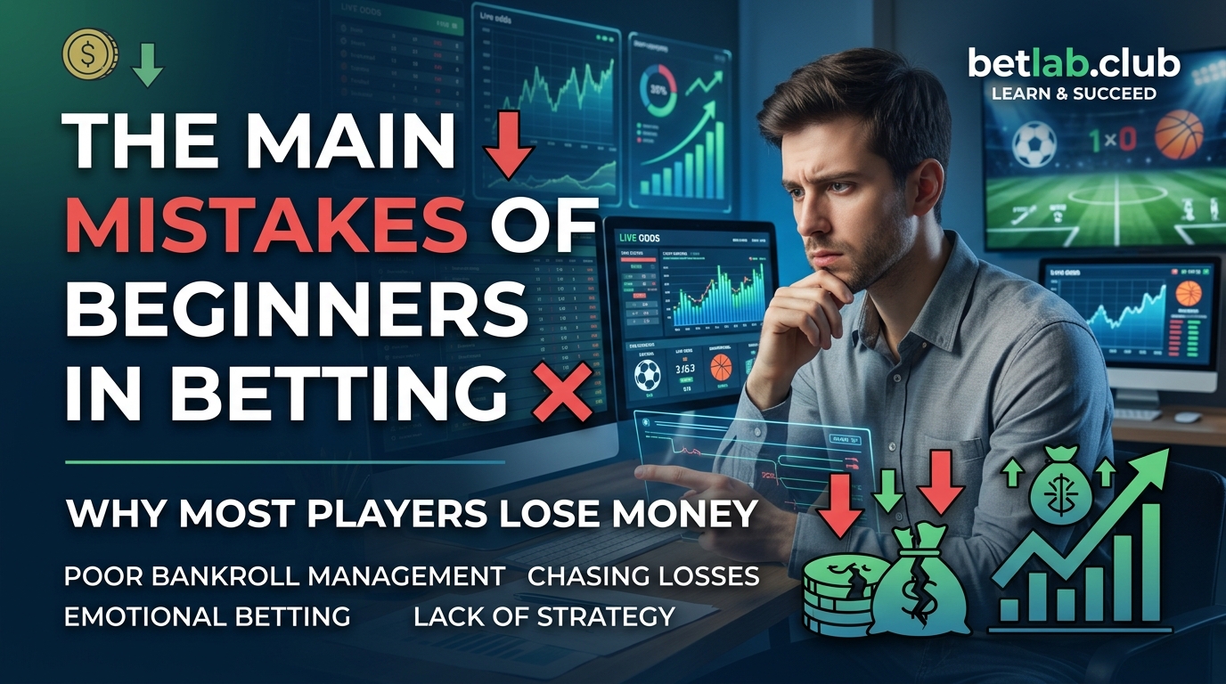 The main mistakes made by beginners in betting: why 95% of bettors lose their deposits