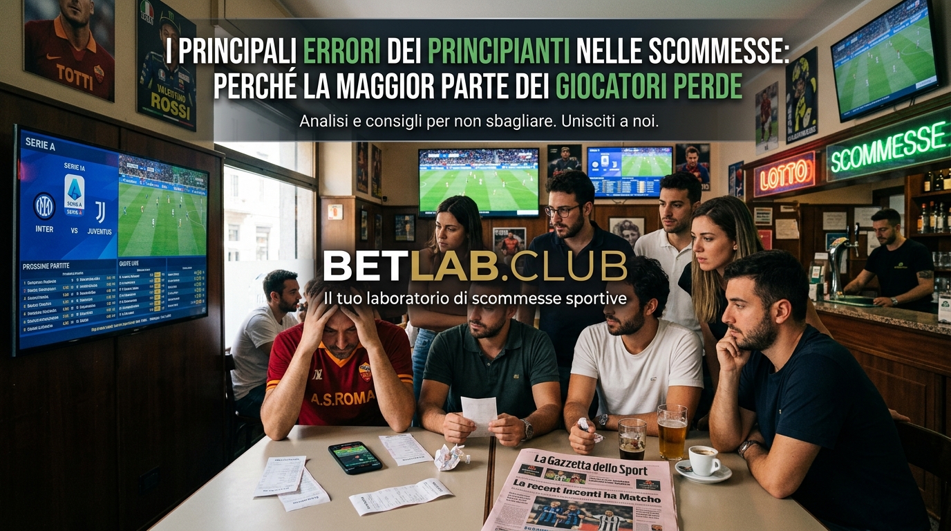 Gli errori più comuni dei principianti nelle scommesse: perché il 95% degli scommettitori perde il proprio deposito