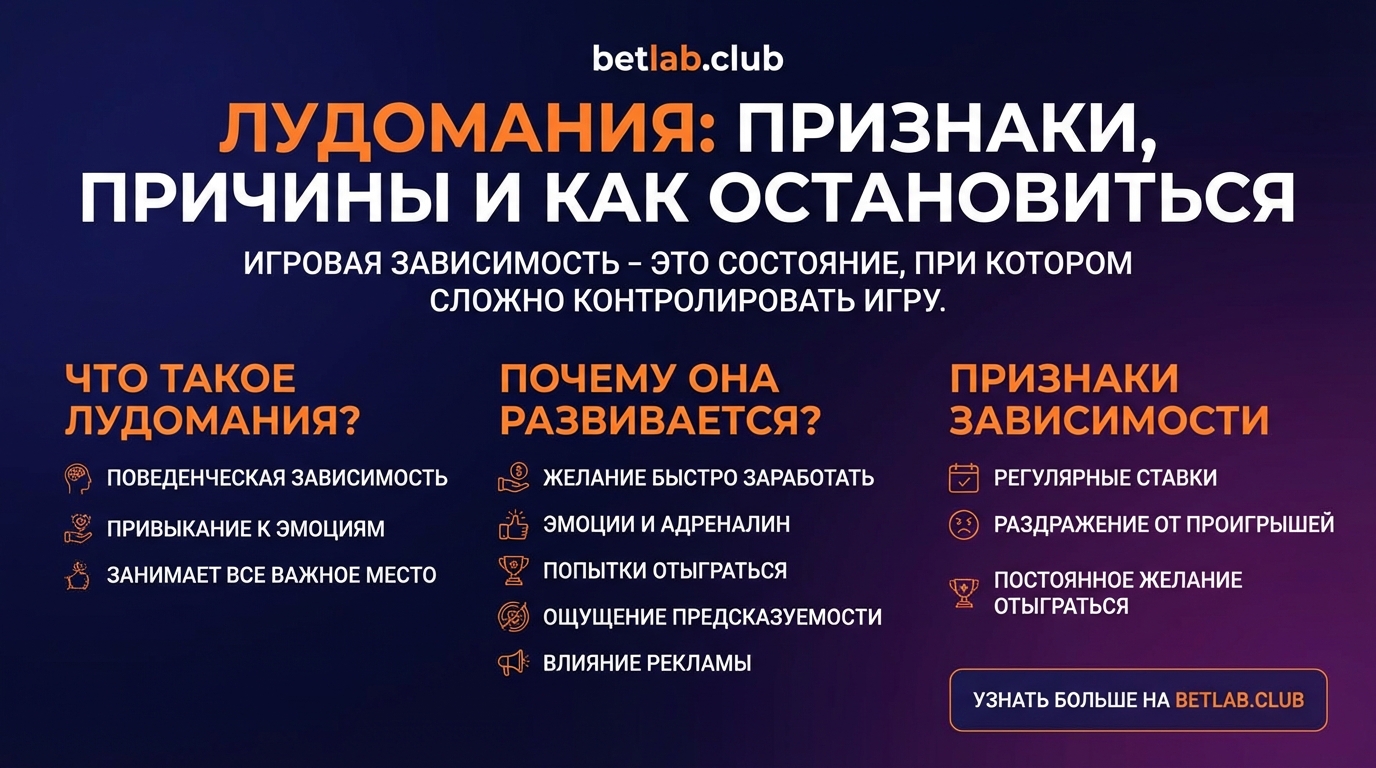 Игровая зависимость (лудомания) в ставках: как распознать проблему и бросить