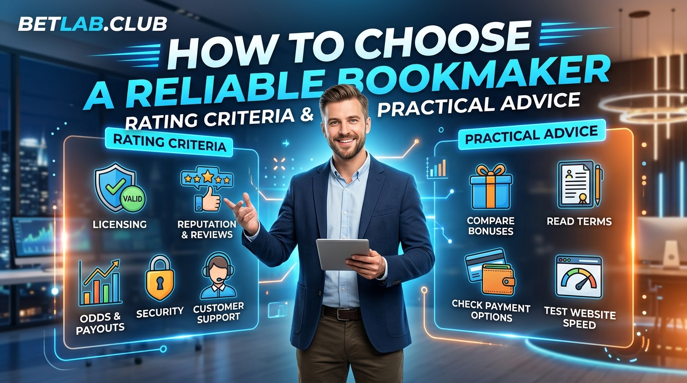 How to choose a reliable bookmaker: a guide to the key criteria and tips for beginners