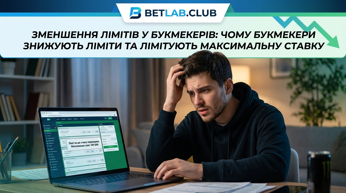 Зниження лімітів у букмекерських конторах: чому букмекери знижують ліміти та обмежують максимальну ставку