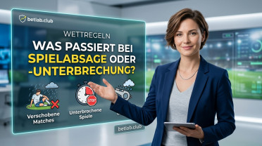 Regeln für die Annahme von Wetten beim Buchmacher: Rückerstattung der Wette bei Stornierung, Verschiebung und Unterbrechung