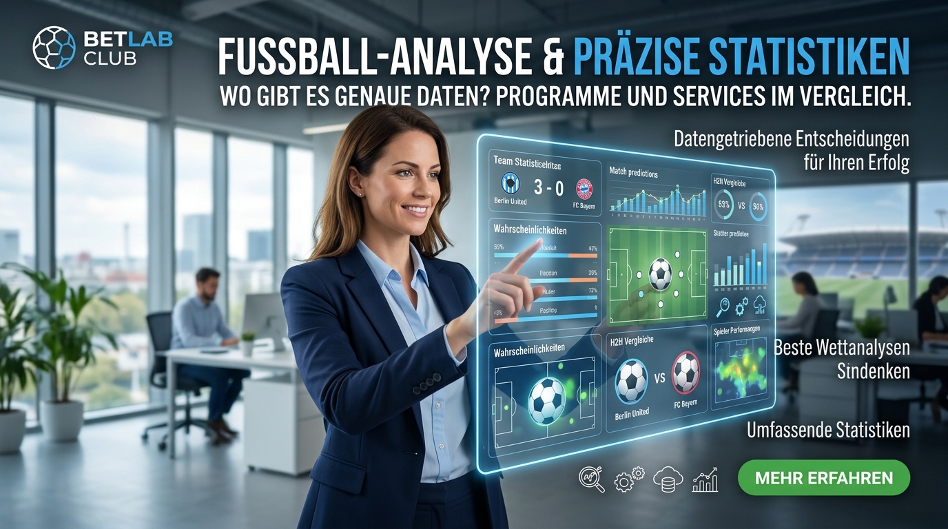 Programme und Dienste zur Wettanalyse: Die beste Software für Fußballstatistiken
