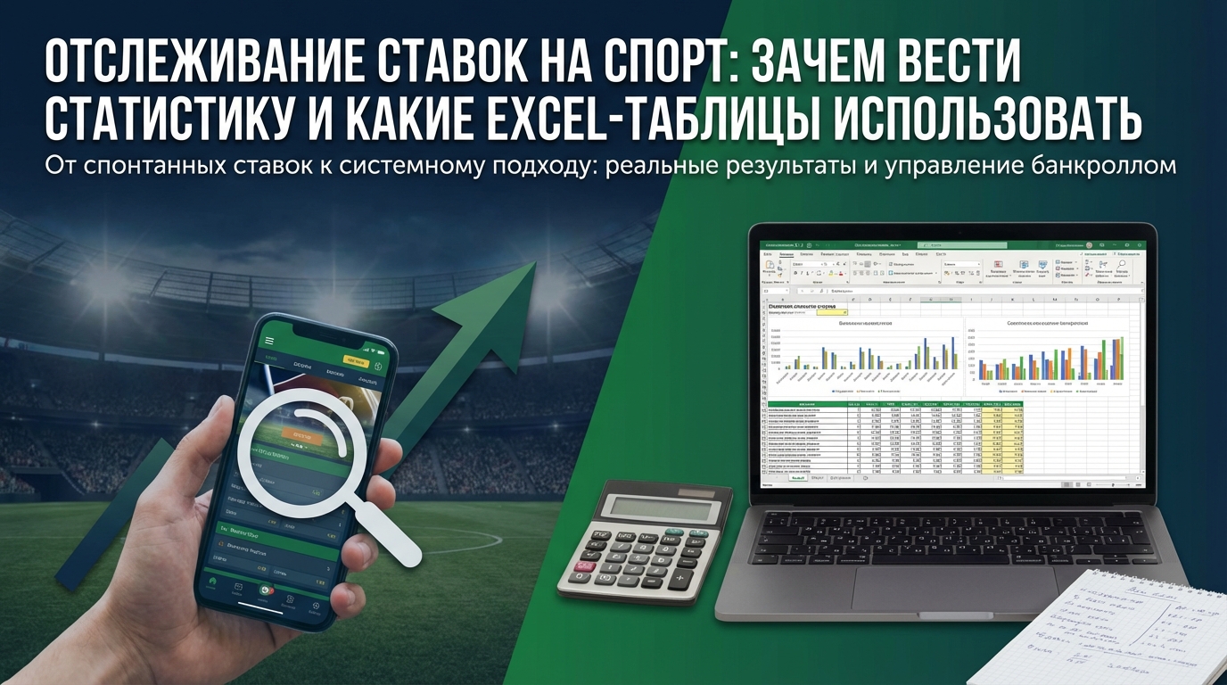 Учет ставок на спорт: зачем вести статистику в Excel и как использовать трекеры