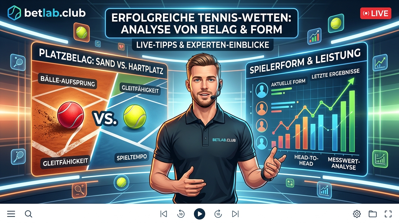 Tenniswetten: Besonderheiten der Spielflächen (Hartplatz, Sandplatz) und Regeln für die Analyse der Form der Spieler