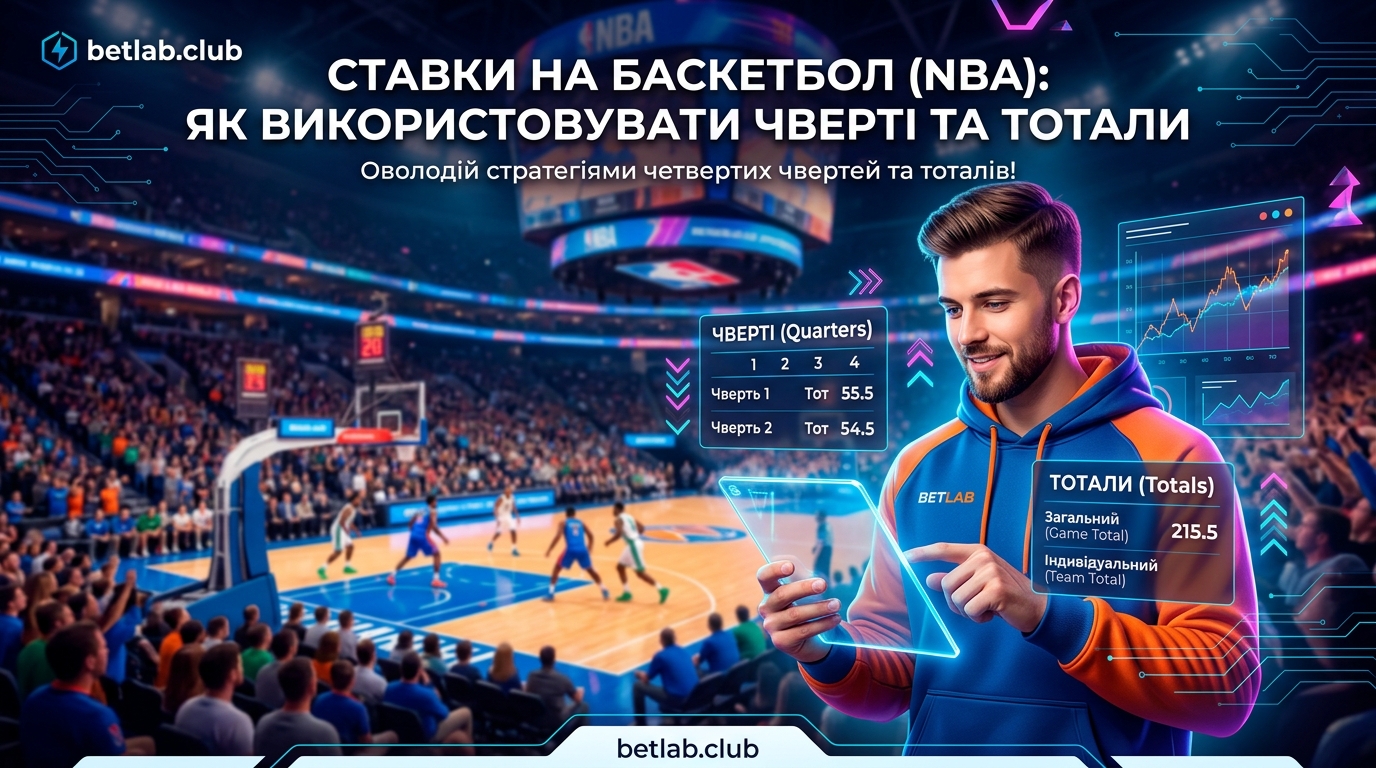 Ставки на баскетбол (НБА): ефективні стратегії щодо тоталів, фори та результатів чвертей.