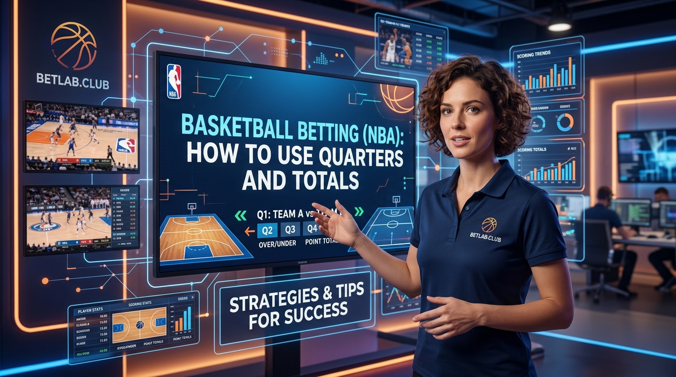 Basketball betting (NBA): effective strategies for totals, handicaps and quarter outcomes.