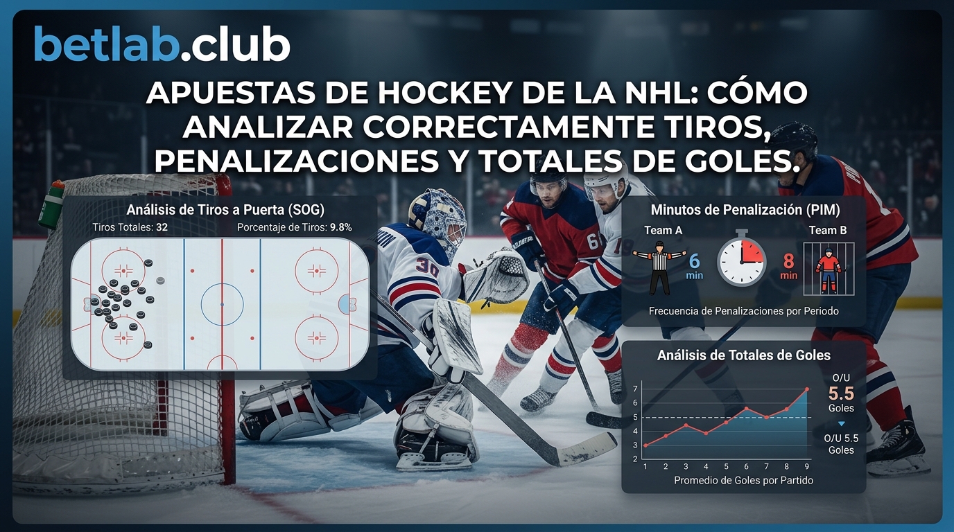 Apuestas en хоккей (NHL y KHL): análisis de tiros a puerta, expulsiones y total de goles.