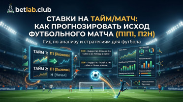 Ставки на тайм-матч (П1П1, ХП2): как прогнозировать сценарий игры в футболе