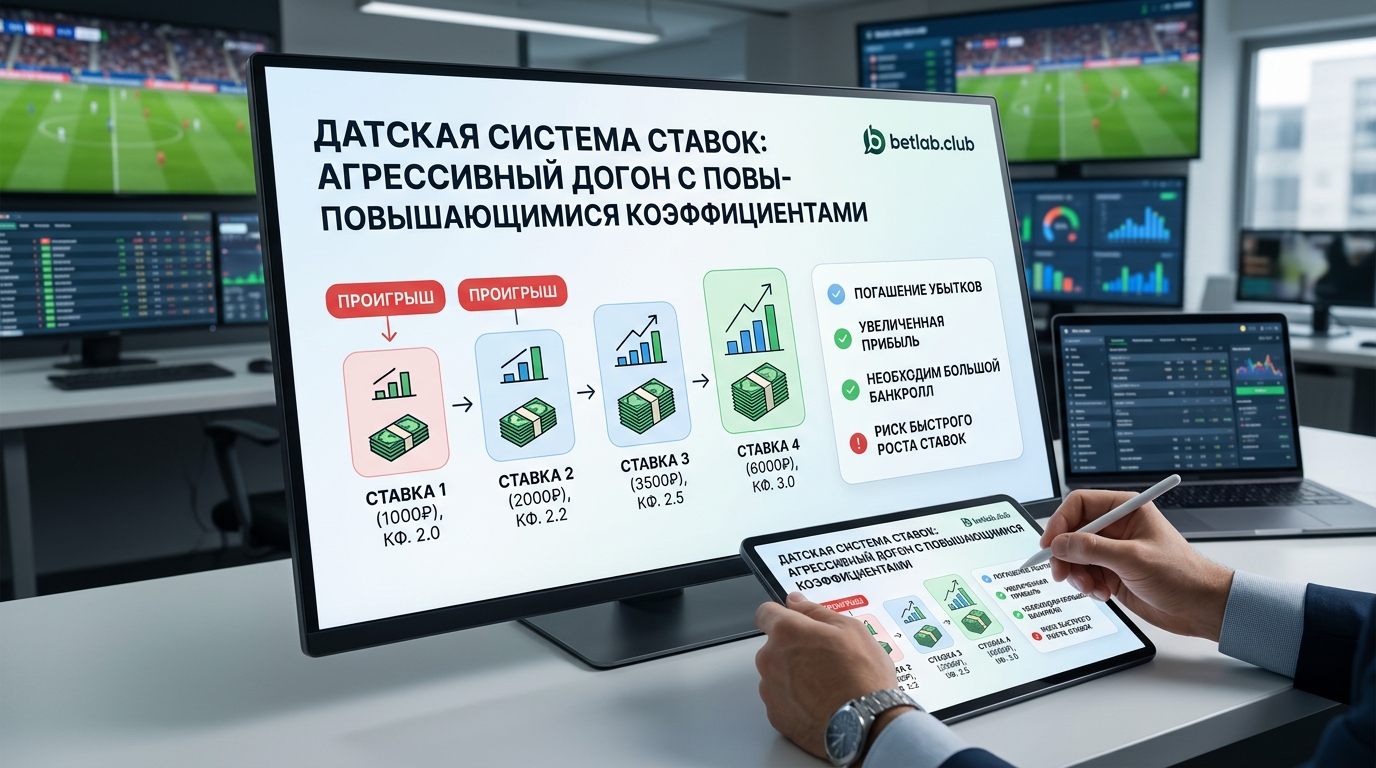 Датская система ставок: агрессивный догон с ростом коэффициентов и сумм